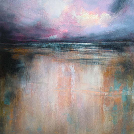 Abstract painting with soft, blended colors